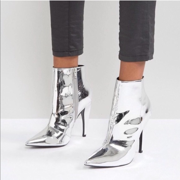 asos silver shoes